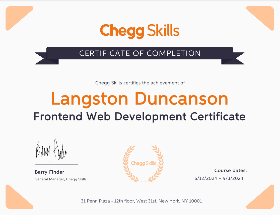 Front End Web Developer